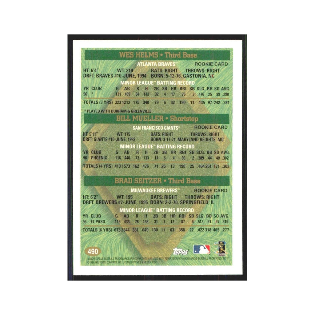 1997 Wes Helms/Bill Mueller/Brad Seitzer Atlanta Braves/San Francisco Giants/Mil