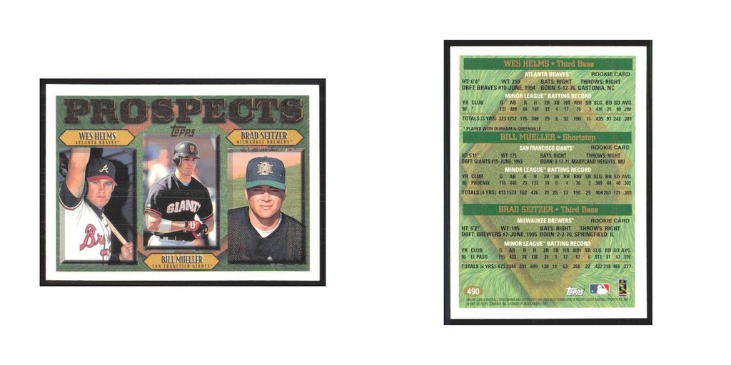 1997 Wes Helms/Bill Mueller/Brad Seitzer Atlanta Braves/San Francisco Giants/Mil