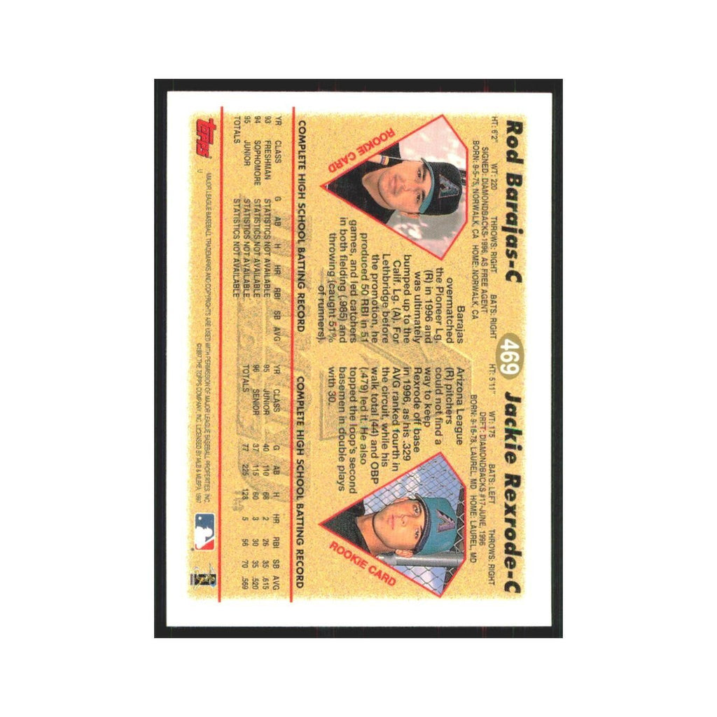 1997 Topps Rod Barajas/Jackie Rexrode Diamondbacks #469