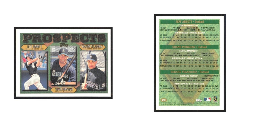 1997 Jeff Abbott/Shane Monahan/Edgard Velazquez Chicago White Sox/Seattle Marine