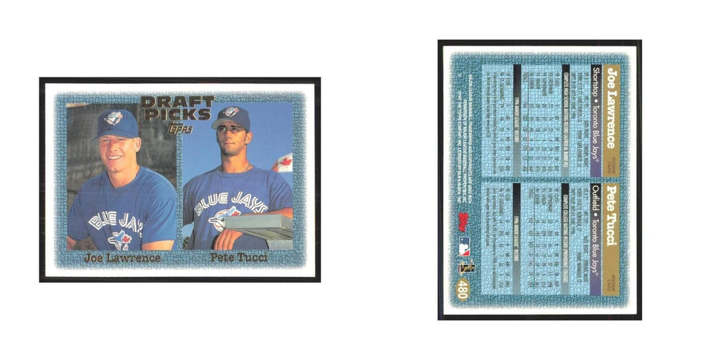 1997 Topps Joe Lawrence/Pete Tucci Blue Jays #480