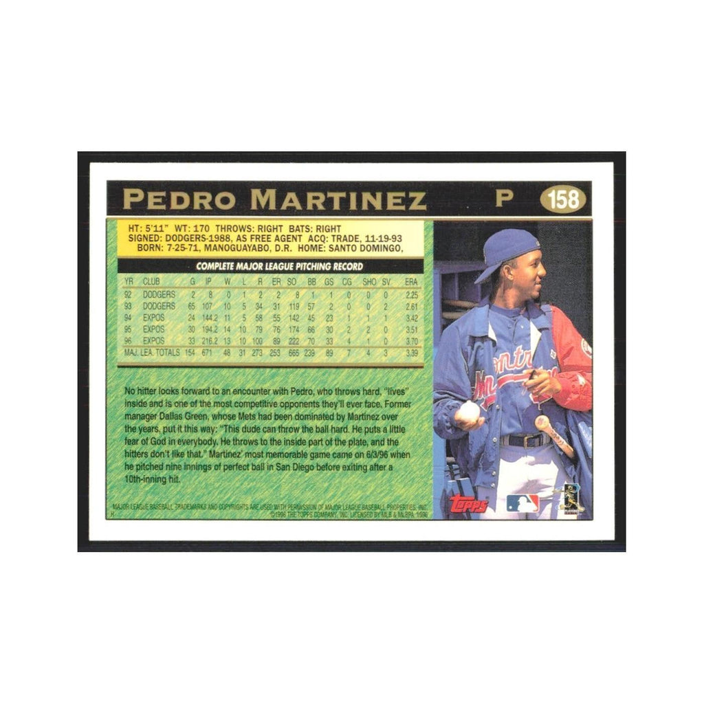 1997 Topps Pedro Martinez Montreal Expos #158