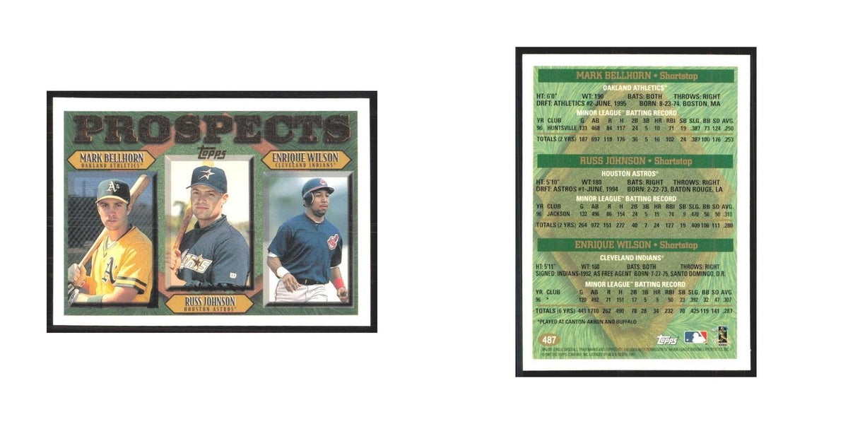 1997 Mark Bellhorn/Russ Johnson/Enrique Wilson Oakland Athletics/Houston Astros/