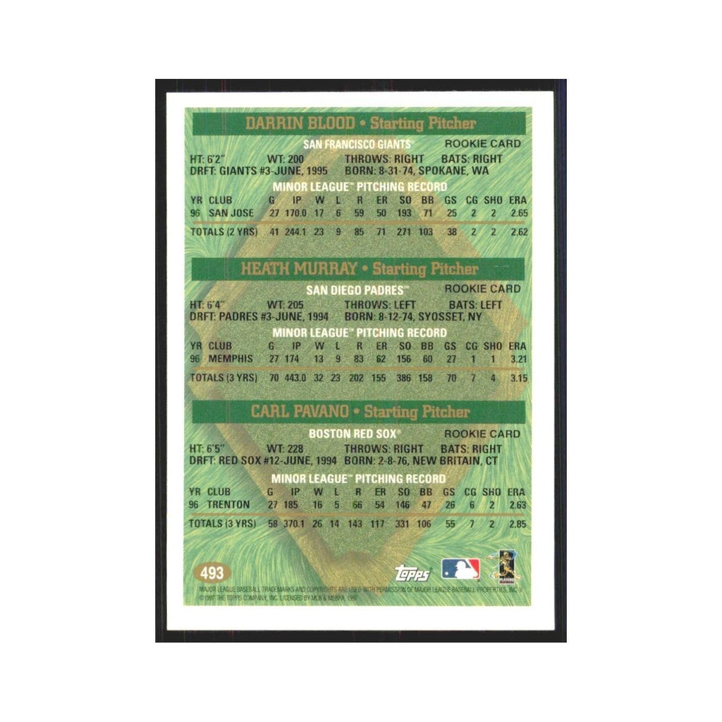1997 Darrin Blood/Heath Murray/Carl Pavano San Francisco Giants/San Diego Padres
