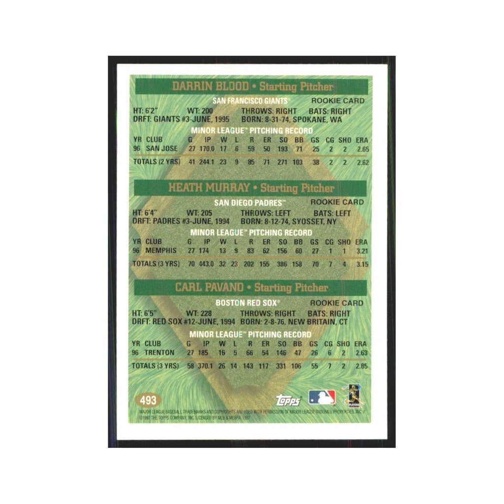 1997 Darrin Blook/Heath Murray/Carl Pavano San Francisco Giants/San Diego Padres