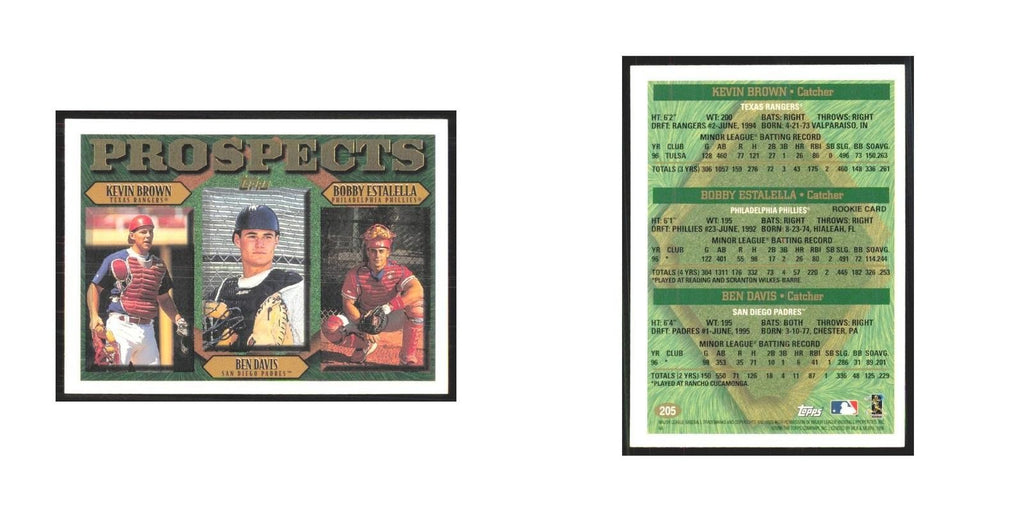 1997 Kevin L. Brown/Ben Davis/Bobby Estalella Texas Rangers/San Diego Padres/Phi