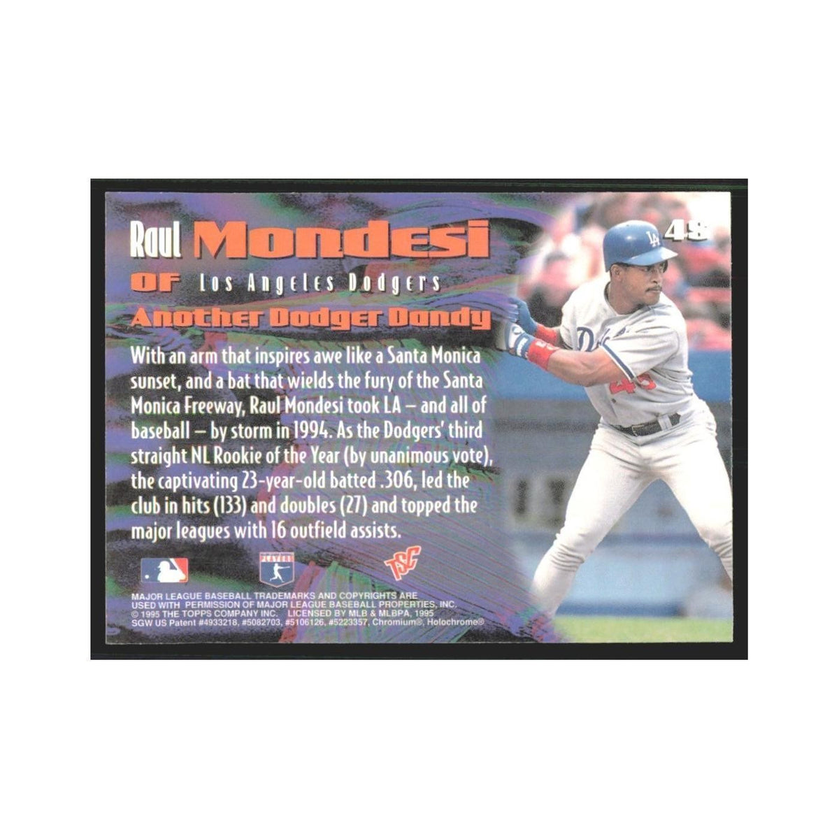 1995 Stadium Club Members Only Raul Mondesi Dodgers #48