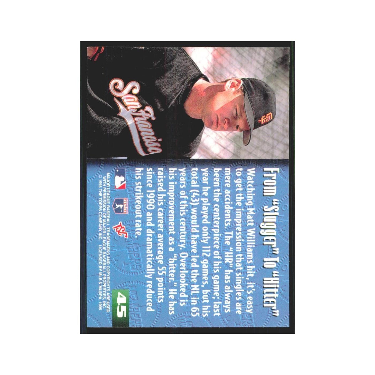 1995 Stadium Club Members Only Matt Williams Giants #45