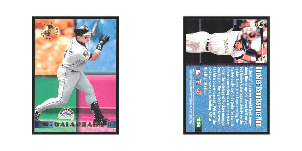 1995 Stadium Club Members Only Andres Galarraga Rockies #18