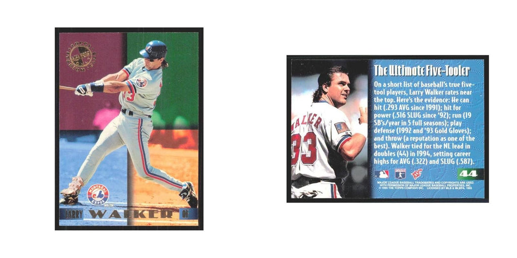 1995 Stadium Club Members Only Larry Walker Montreal Expos #44