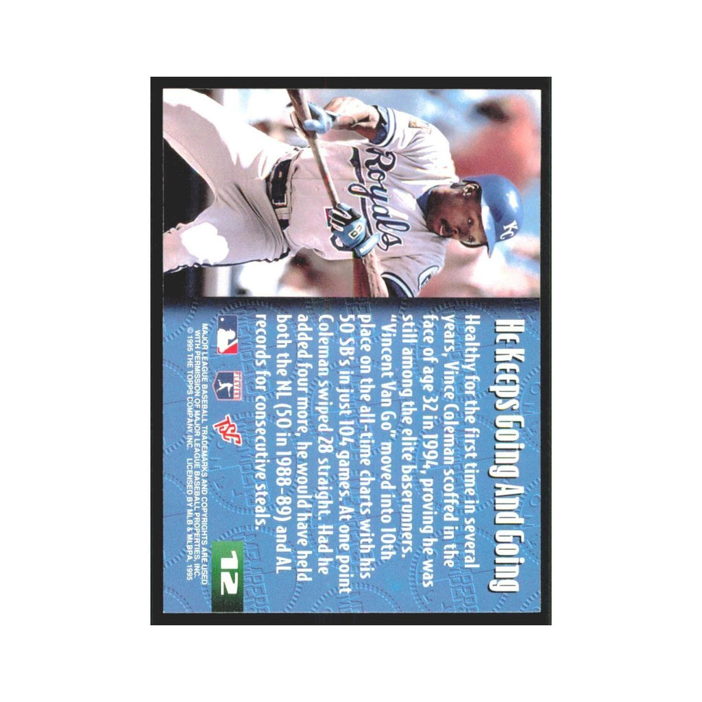 1995 Stadium Club Members Only Vince Coleman Royals #12