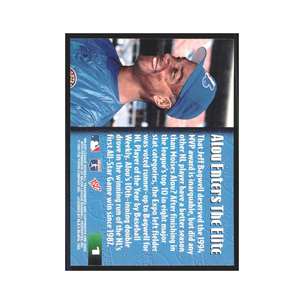 1995 Stadium Club Members Only Moises Alou Montreal Expos #1