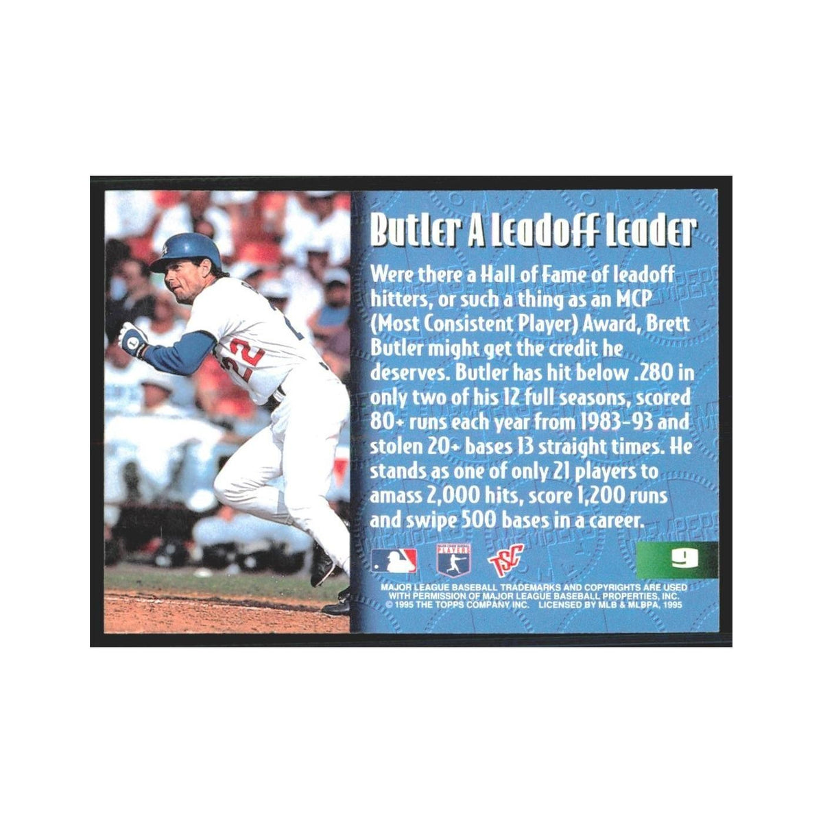 1995 Stadium Club Members Only Brett Butler Dodgers #9