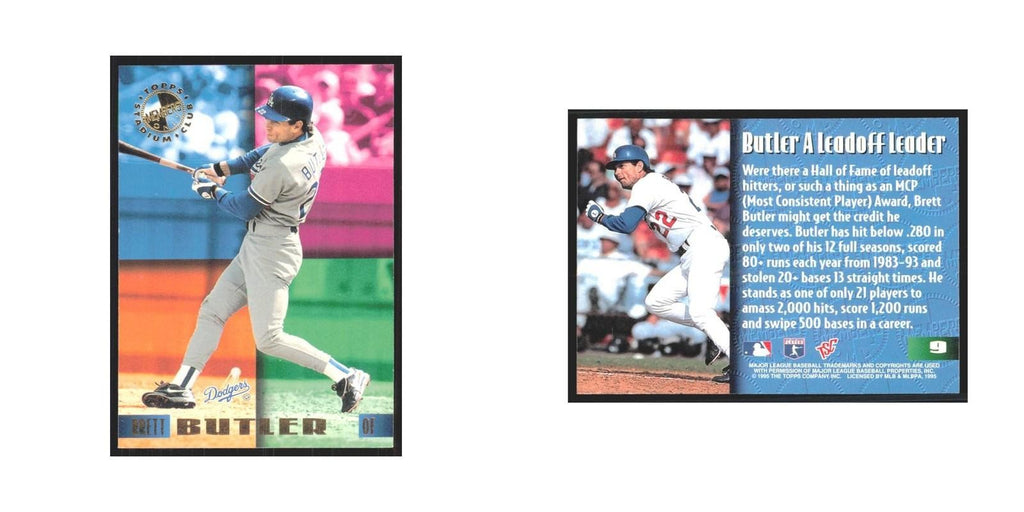 1995 Stadium Club Members Only Brett Butler Dodgers #9