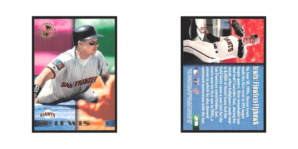 1995 Stadium Club Members Only Darren Lewis Giants #28