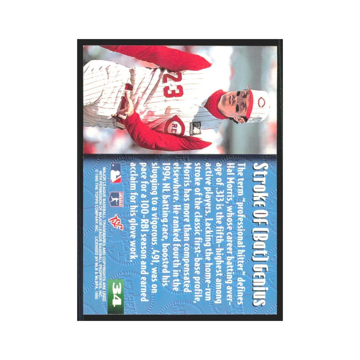 1995 Stadium Club Members Only Hal Morris Reds #34