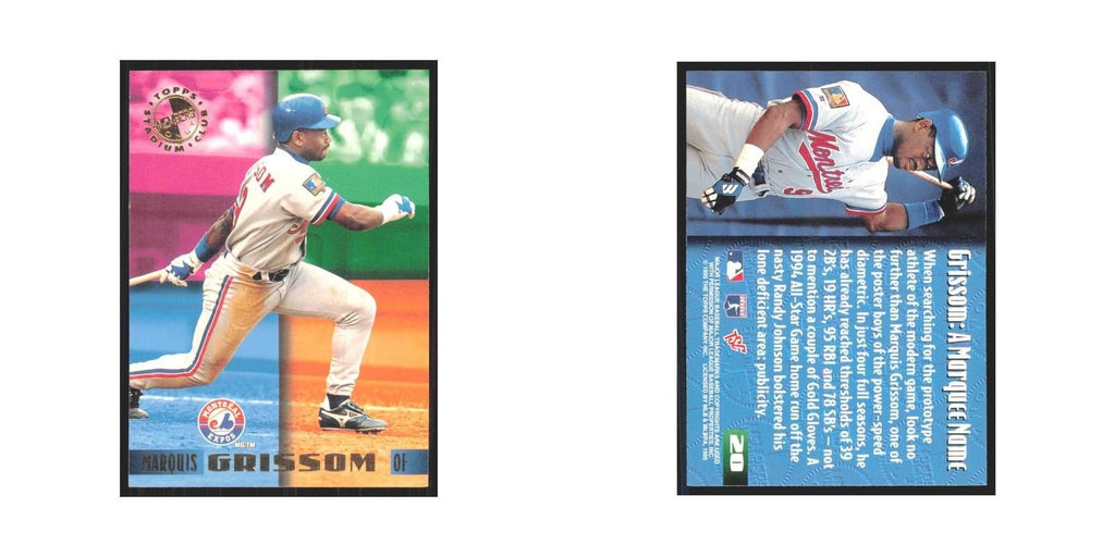1995 Stadium Club Members Only Marquis Grissom Montreal Expos #20