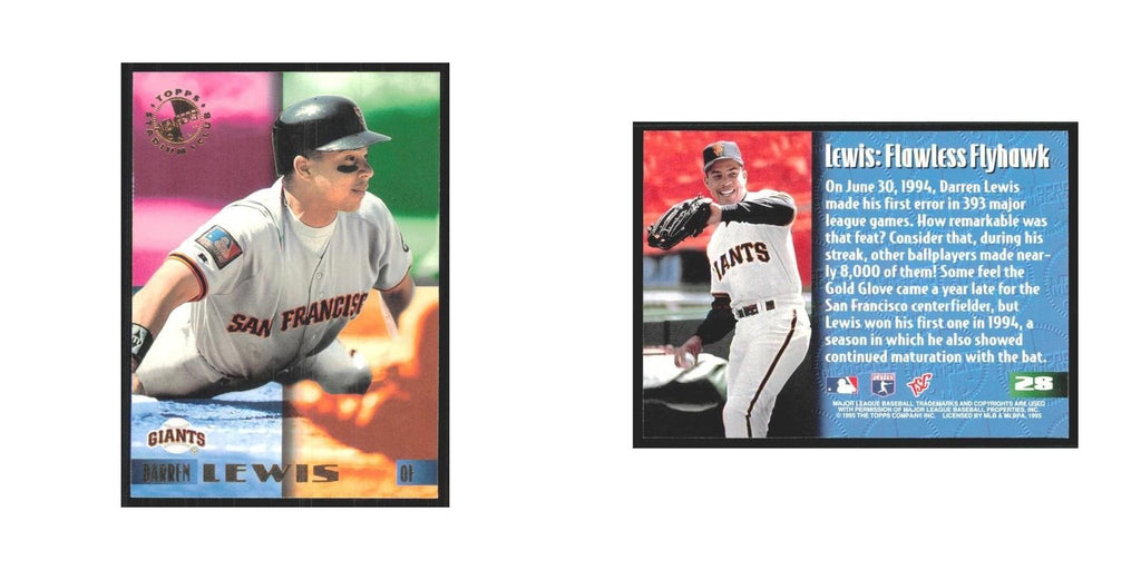 1995 Stadium Club Members Only Darren Lewis Giants #28