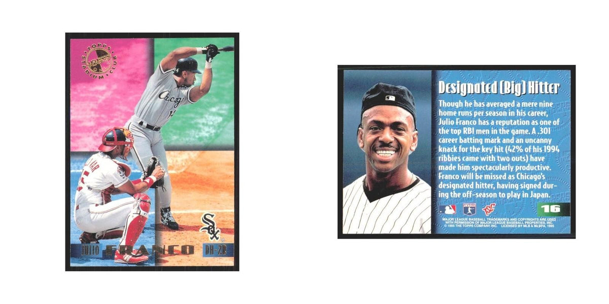 1995 Stadium Club Members Only Julio Franco White Sox #16