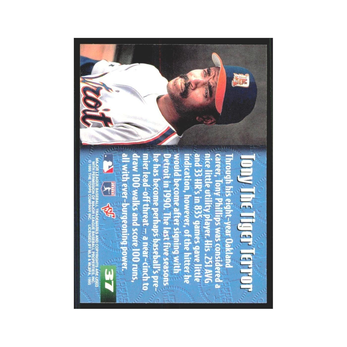 1995 Stadium Club Members Only Tony Phillips Tigers #37