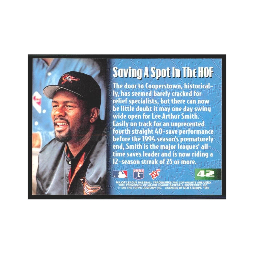 1995 Stadium Club Members Only Lee Smith Orioles #42