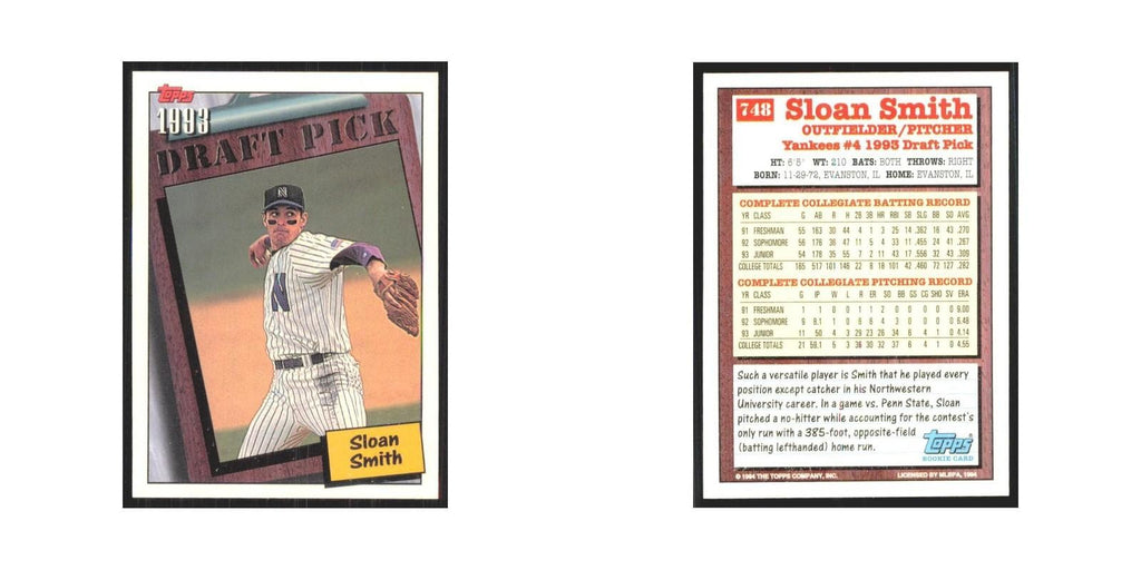 1994 Topps Sloan Smith Yankees #748