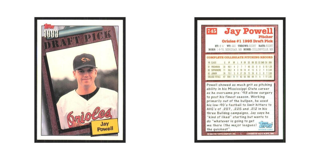 1994 Topps Jay Powell Orioles #745