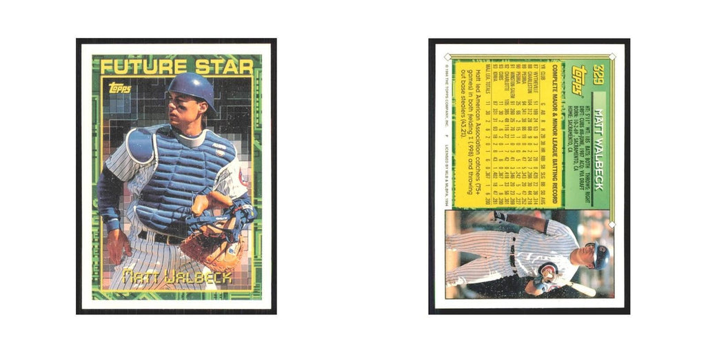 1994 Topps Matt Walbeck Cubs #329