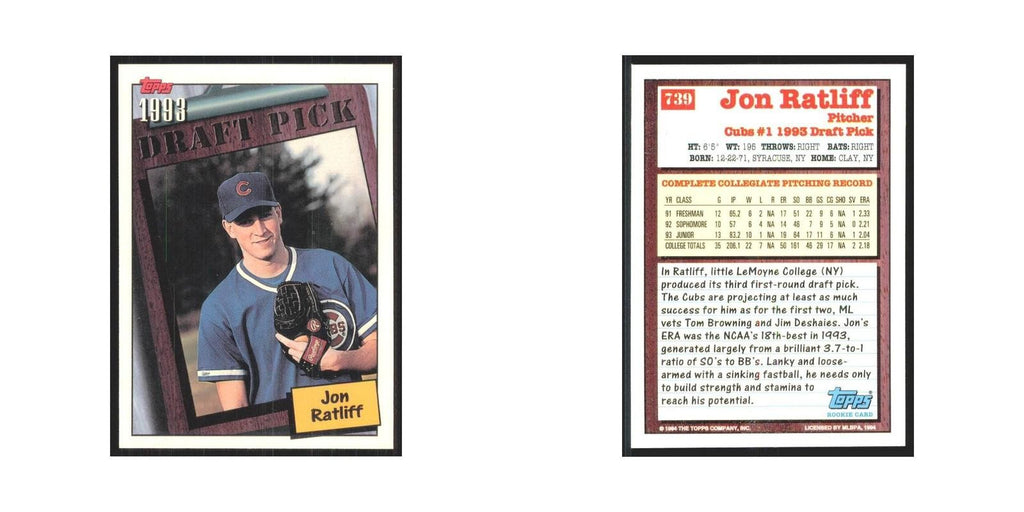 1994 Topps Jon Ratliff Cubs #739