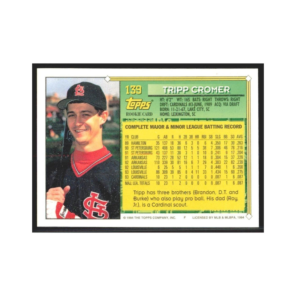 1994 Topps Tripp Cromer Cardinals #139