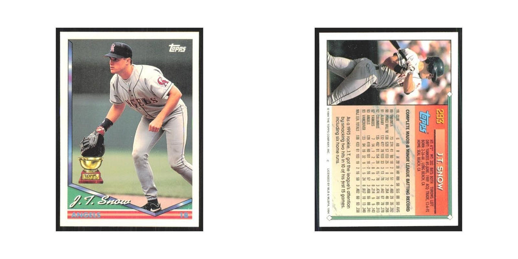 1994 Topps J.T. Snow Angels #293