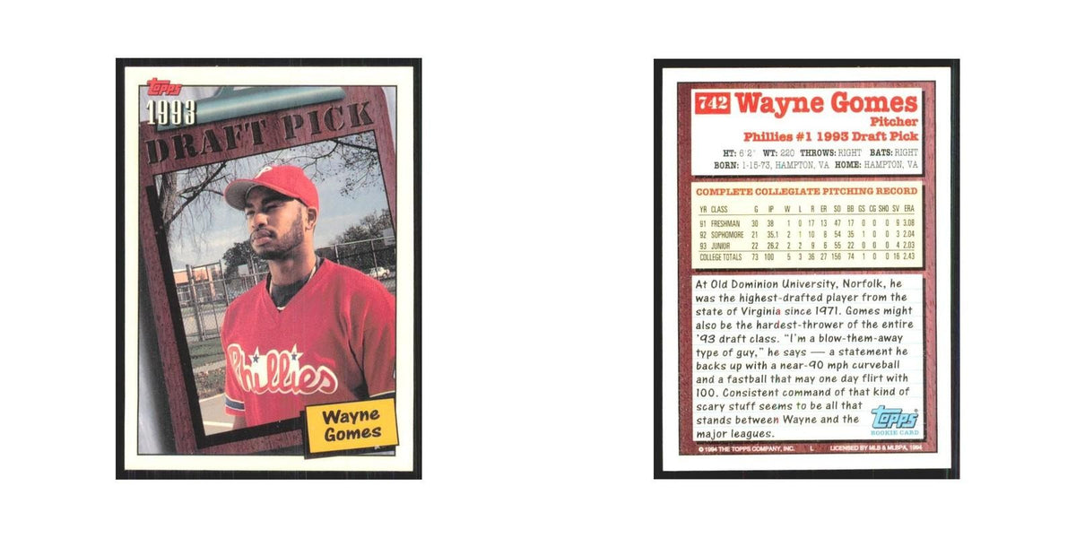 1994 Topps Wayne Gomes Phillies #742