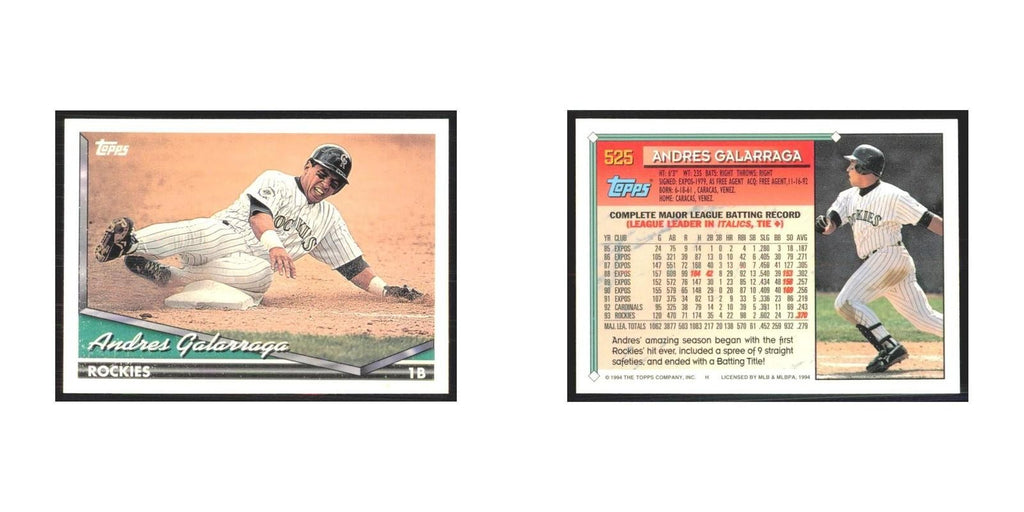 1994 Topps Andres Galarraga Rockies #525