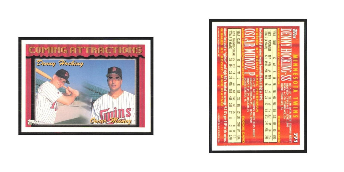 1994 Topps Denny Hocking/Oscar Munoz Twins #771