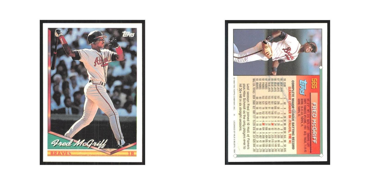 1994 Topps Fred McGriff Braves #565