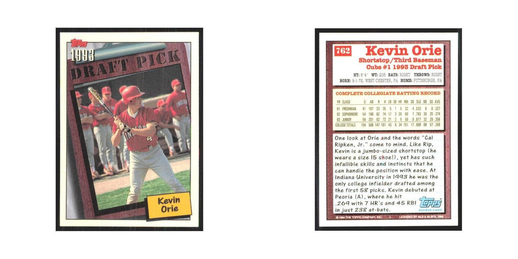 1994 Topps Kevin Orie Cubs #762