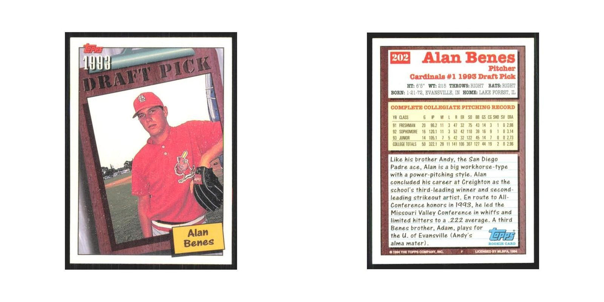 1994 Topps Alan Benes Cardinals #202