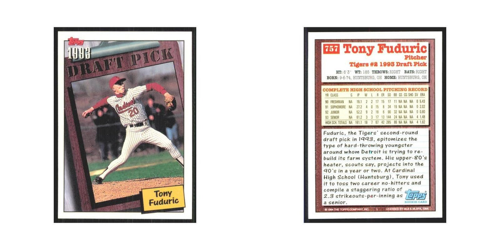 1994 Topps Tony Fuduric Cardinals #757