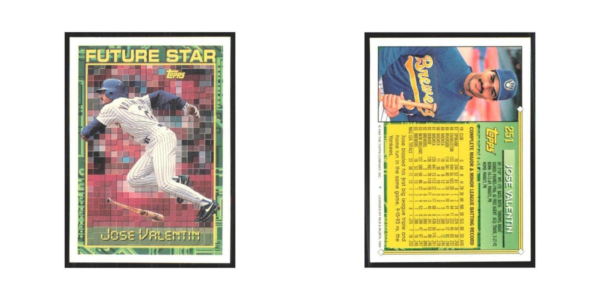 1994 Topps Jose Valentin Brewers #251