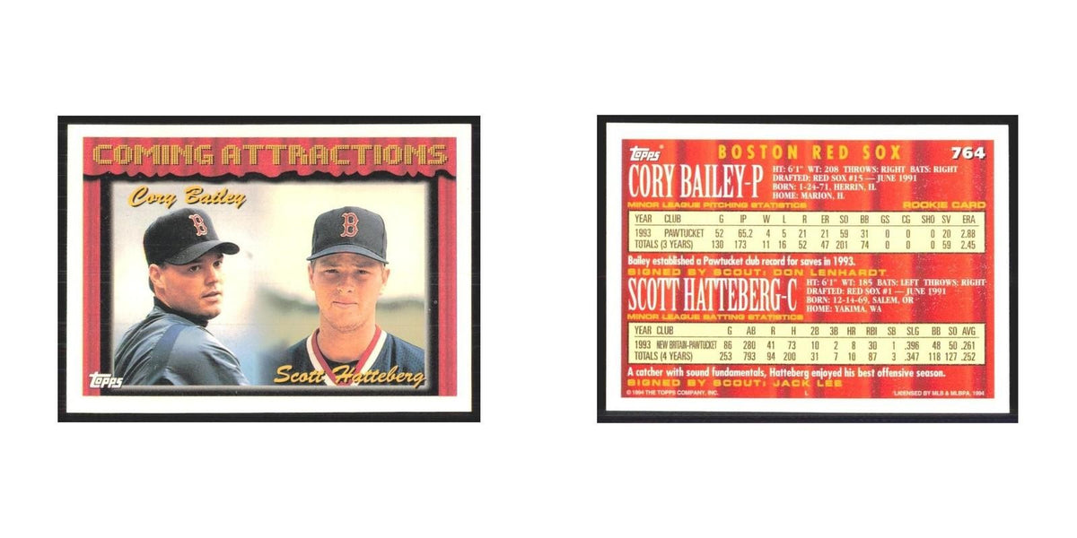 1994 Topps Cory Bailey/Scott Hatteberg Red Sox #764