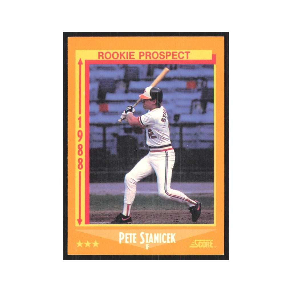 1988 Score Pete Stanicek Orioles #628