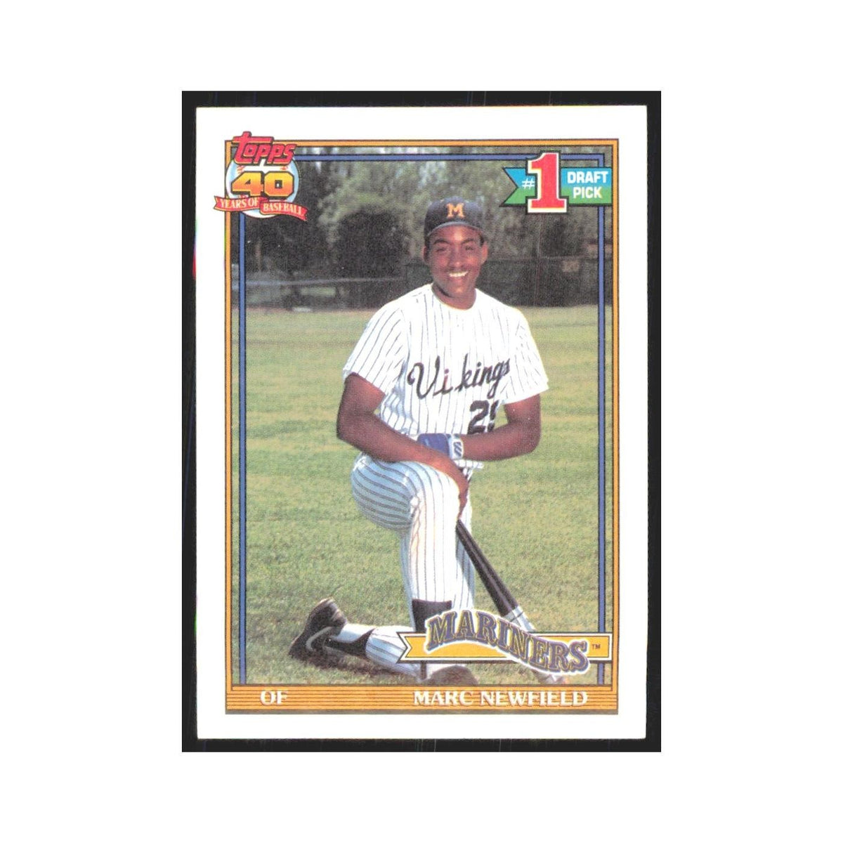 1991 Topps Marc Newfield Mariners #529