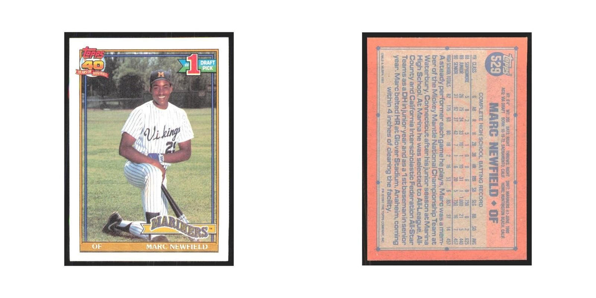 1991 Topps Marc Newfield Mariners #529