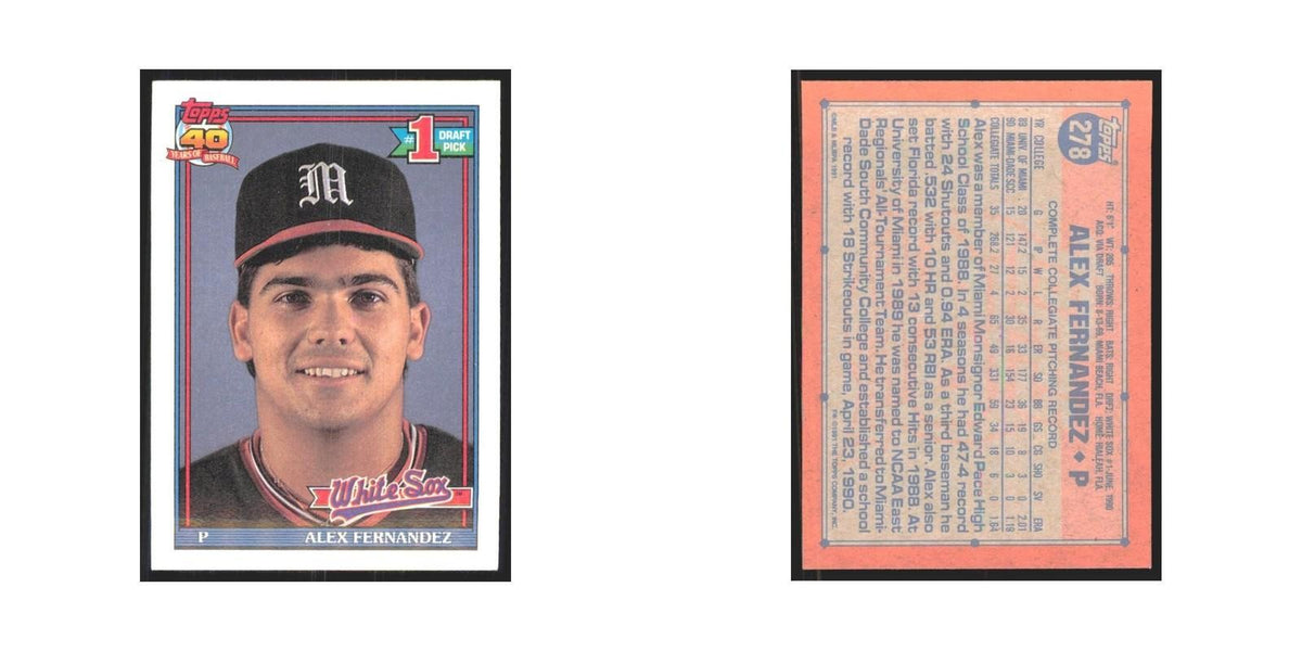 1991 Topps Alex Fernandez White Sox #278
