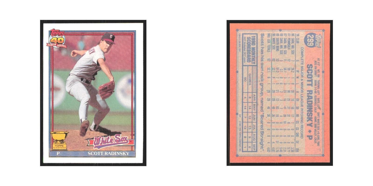 1991 Topps Scott Radinsky White Sox #299