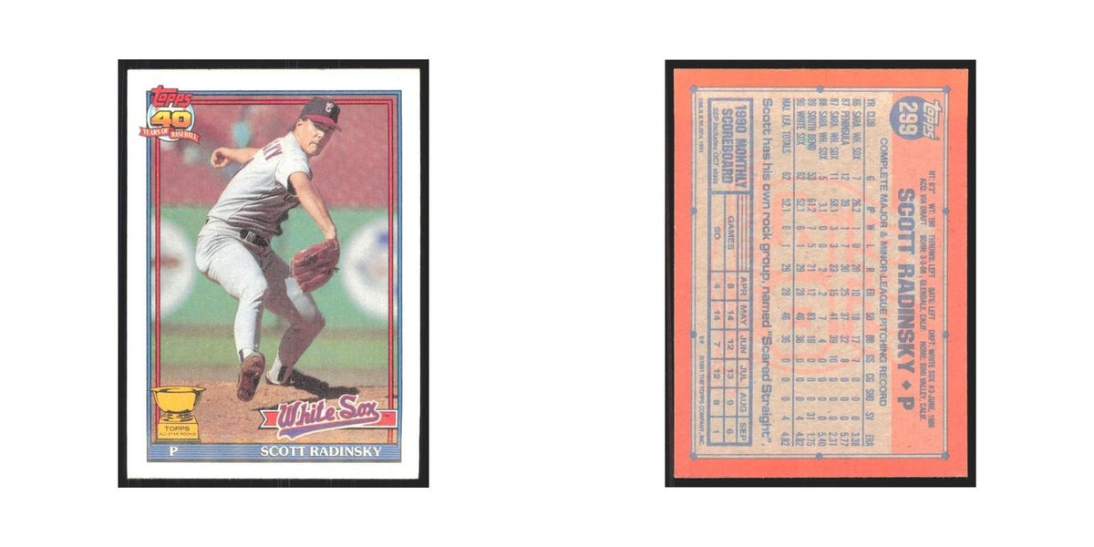 1991 Topps Scott Radinsky White Sox #299