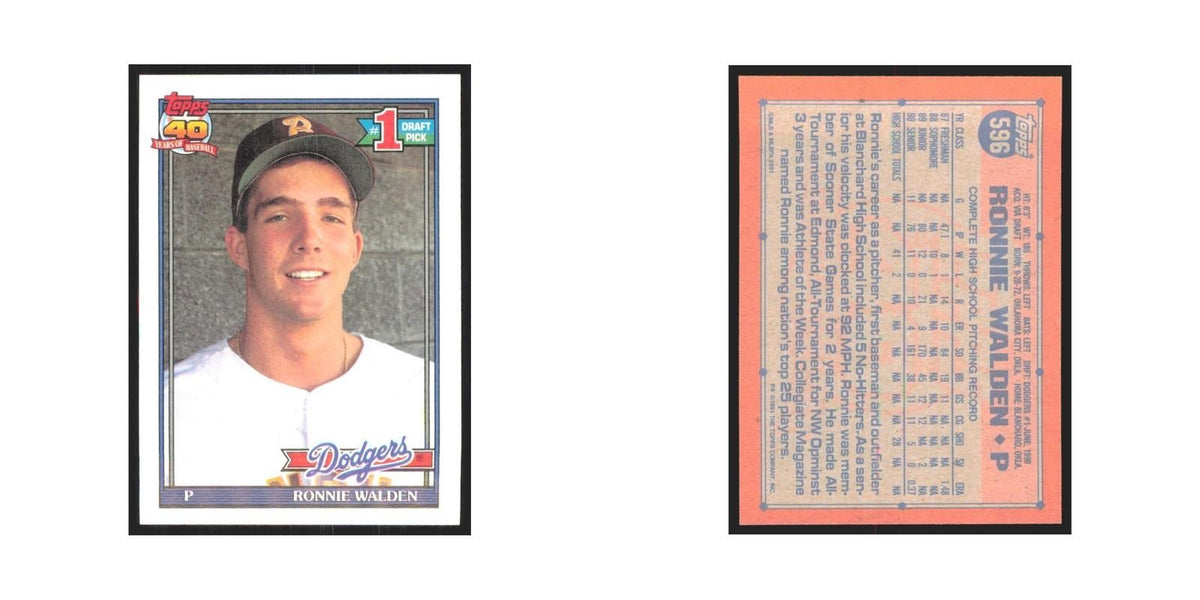 1991 Topps Ronnie Walden Dodgers #596