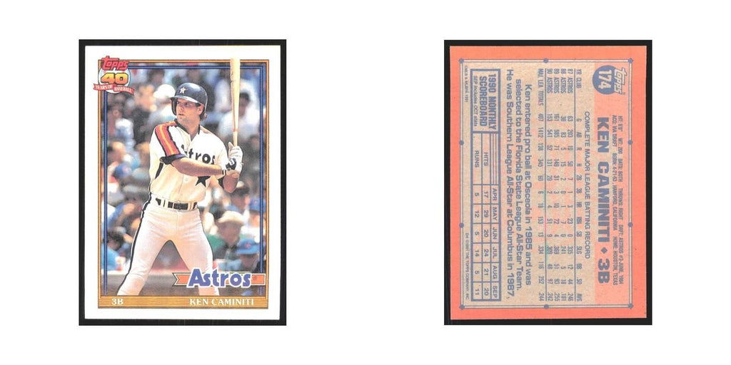 1991 Topps Ken Caminiti Astros #174