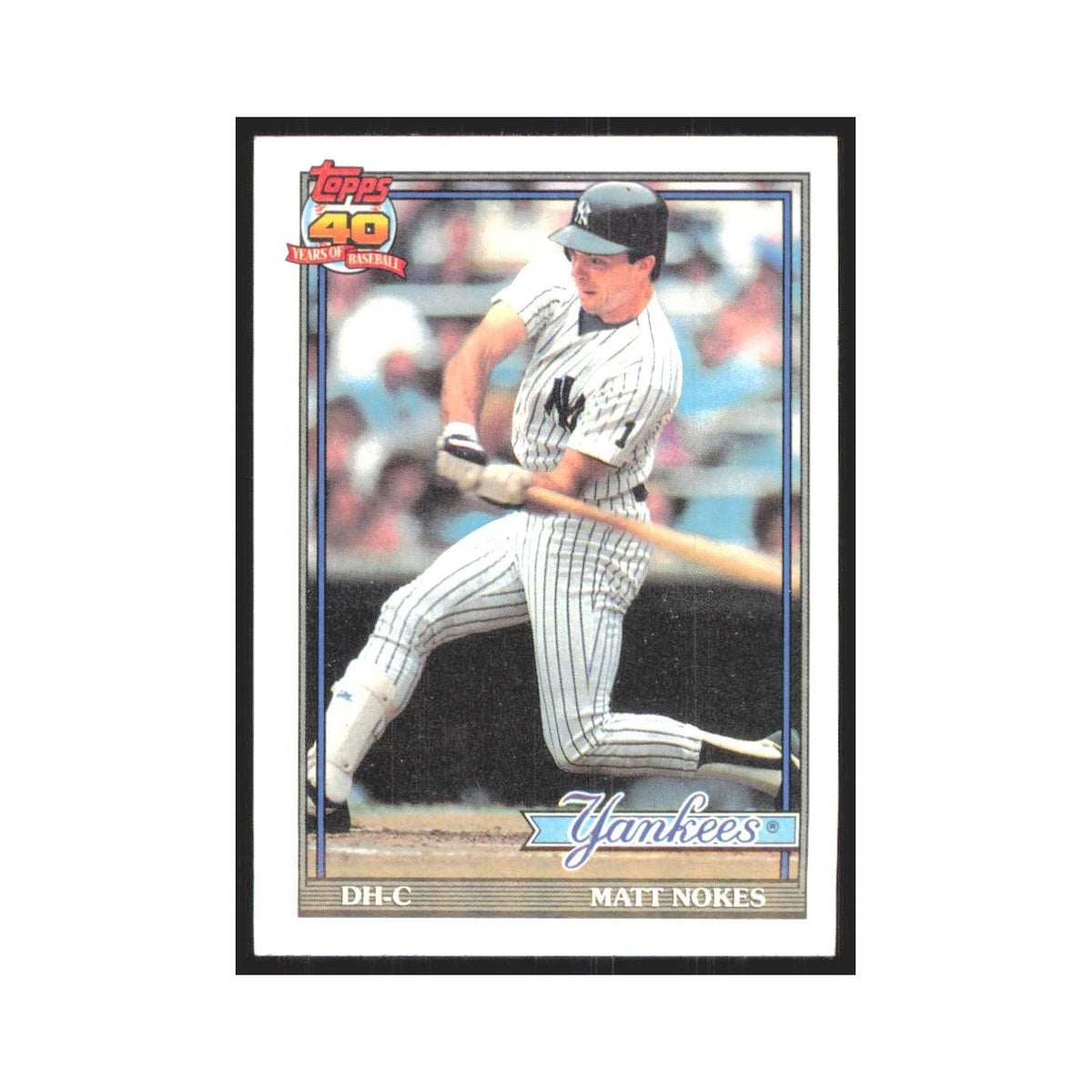 1991 Topps Matt Nokes Yankees #336