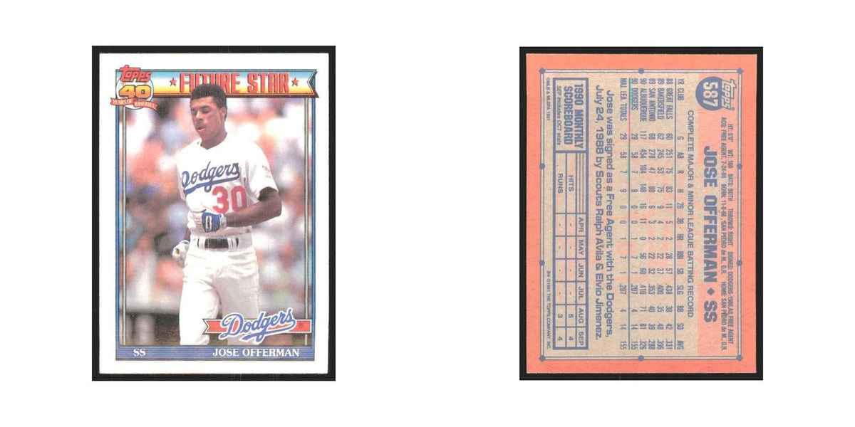 1991 Topps Jose Offerman Dodgers #587